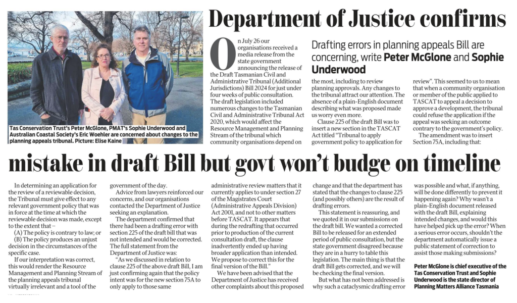 Mercury Opinion Piece: Department of Justice confirms mistake in draft bill but govt won’t budge on timeline. (22/08/2024)